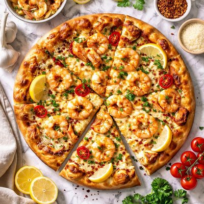 Image of Very Garlic Shrimp Pizza