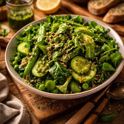 Image of Very Green Salad with Herb Vinaigrette