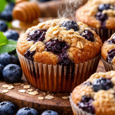 Image of Very Healthy Blueberry Muffins