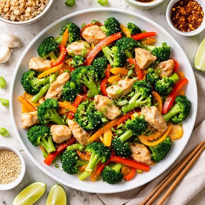 Image of Very Low Fat Broccoli Chicken Stir Fry