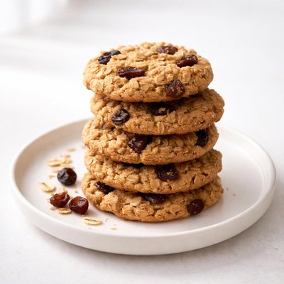 Image of Very Low Fat Delicious Oatmeal Raisin Cookies