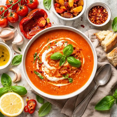 Image of Very Quick Tomato and Roasted Capsicum Soup