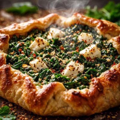 Image of Very Rustic Spinach and Feta Tart