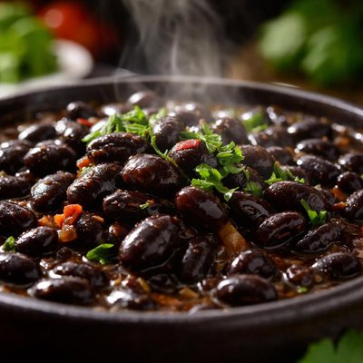 Image of Very Simple Black Beans Caraotas Negras