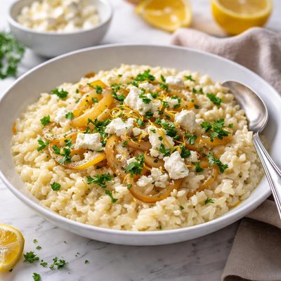 Image of Vidalia Onion and Feta Cheese Risotto