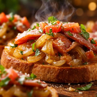 Image of Vidalia Onion and Ham Bruschetta
