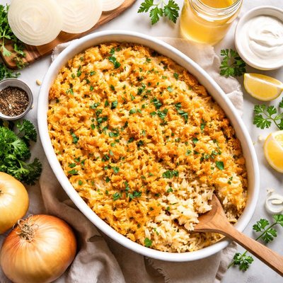 Image of Vidalia Onion and Rice Casserole