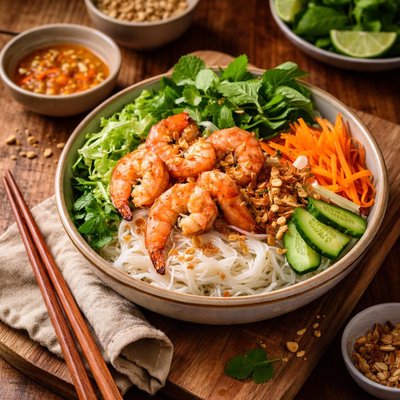 Image of Vietnamese Cold Noodles with Shrimp