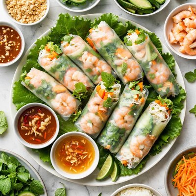 Image of Vietnamese Fresh Spring Rolls Goi Cuon