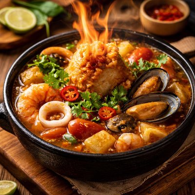 Image of Vietnamese Seafood Volcano Soup