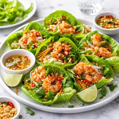 Image of Vietnamese Shrimp Lettuce Wraps