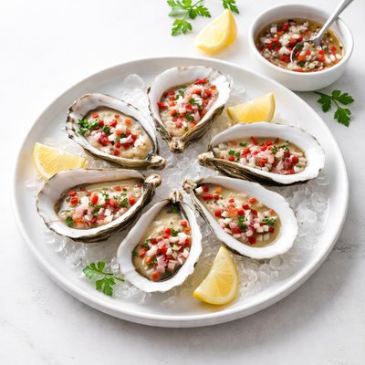 Image of Vinaigrette a Huitres Vinaigrette for Oysters on the Half Shell