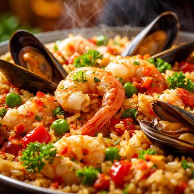 Image of Vincent Price Vegetable Rice Shellfish Pilaf a La Valenc