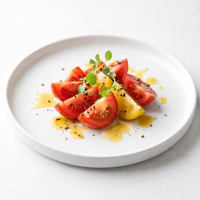 Image of Vinegar and Oil Dressing with Tomato