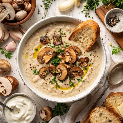 Image of Vintage Fresh Mushroom Soup