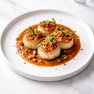 Image of Vodka Scallops with Seasoned Chipotle and Shallots