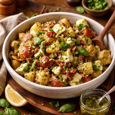 Image of Voila Potato Salad with Basil Oil Dressing