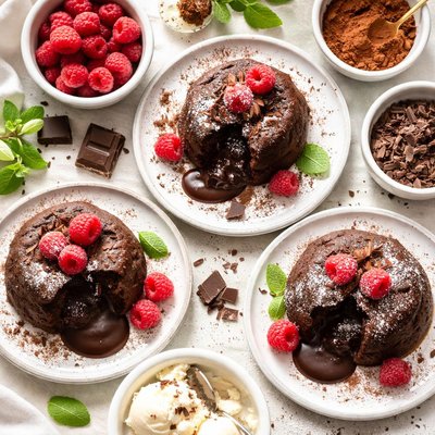 Image of Volcanic Chocolate Truffle Cakes