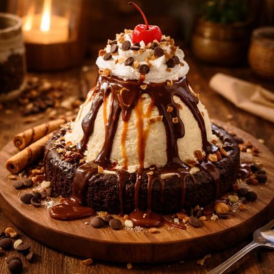 Image of Volcano Ice Cream Sundae