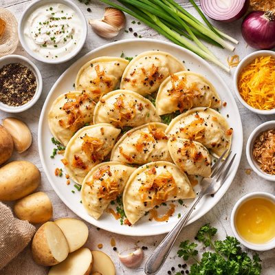 Image of Voreniki Perogies Potato Cheddar Cheese Onion