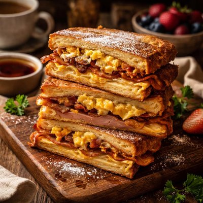 Image of Wake Up Stuffed French Breakfast Panini