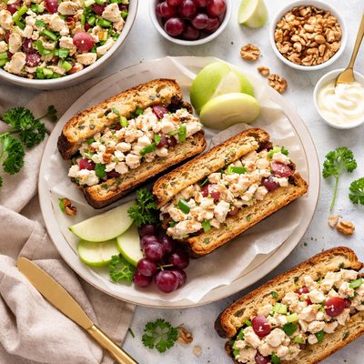 Image of Waldorf Chicken Salad on Raisin Bread