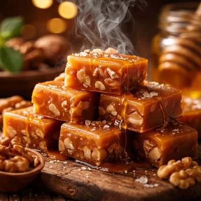 Image of Walnut and Honey Caramels