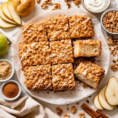 Image of Walnut Pear Sour Cream Coffee Cake