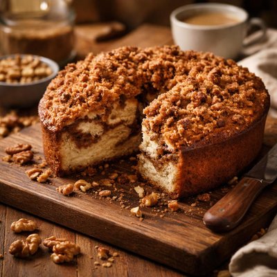 Image of Walnut Sour Cream Coffee Cake