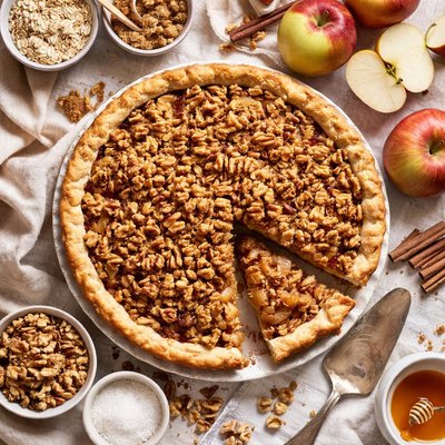 Image of Walnut Streusel Apple Pie