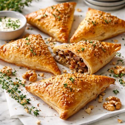 Image of Walnut Wild Mushroom Turnovers