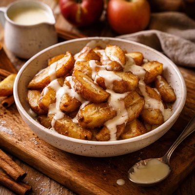 Image of Warm Apples with Vanilla Cream Sauce