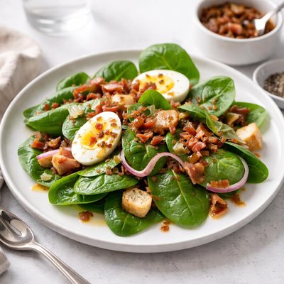 Image of Warm Bacon Dressing for Spinach Salad