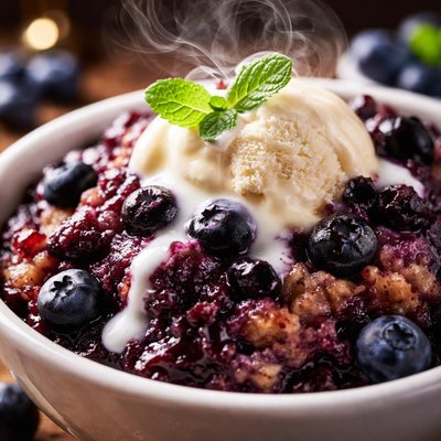 Image of Warm Blueberry Pudding Restaurant Style