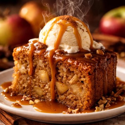 Image of Warm Caramel Apple Cake