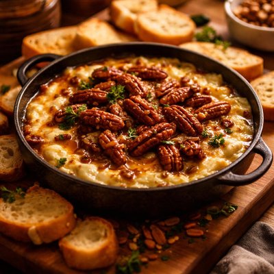 Image of Warm Cheese and Glazed Pecan Dip