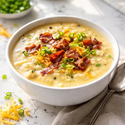 Image of Warm Cheesy Potato Soup