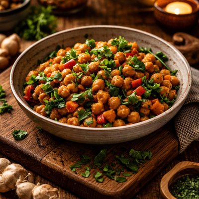 Image of Warm Chickpea Salad with Ginger