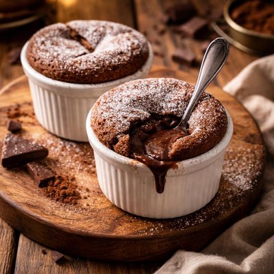 Image of Warm Chocolate Souffles