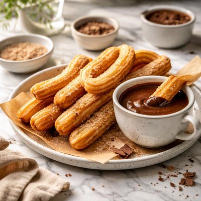 Image of Warm Churros and Hot Chocolate