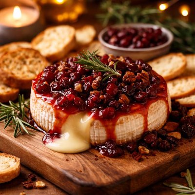 Image of Warm Cranberry Glazed Brie