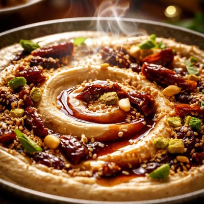 Image of Warm Date Syrup Tahini Platter