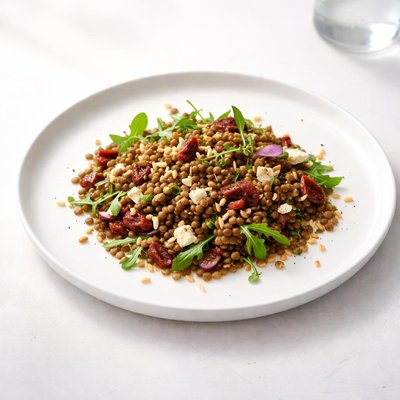 Image of Warm Lentil Salad with Sun Dried Tomatoes