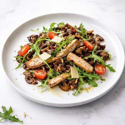 Image of Warm Mushroom and Chicken Salad