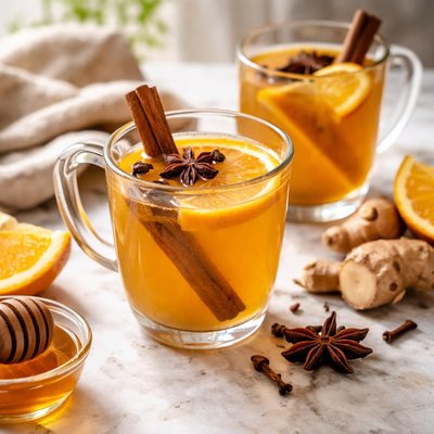 Image of Warm Orange Spice Drink for Cold Flu