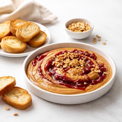 Image of Warm Peanut Butter and Jelly Dip