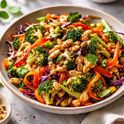 Image of Warm Peanut Vegetable Salad