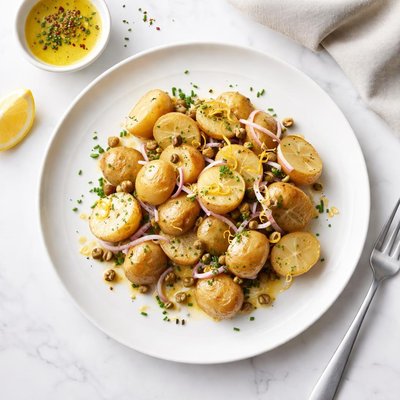Image of Warm Potato Salad with Lemon and Chive Vinaigrette