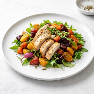 Image of Warm Roasted Root Vegetable and Chicken Salad Rsc