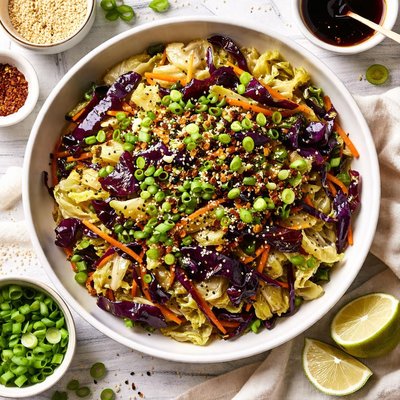 Image of Warm Sesame Cabbage Salad with Soy and Scallions Zip and Steam